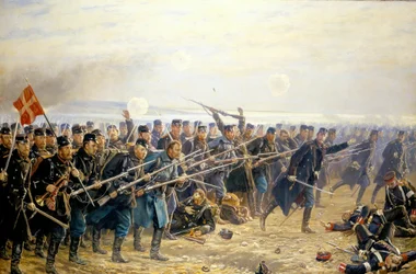 Angriff der achten Brigade bei Dybbl am 18. April 1864